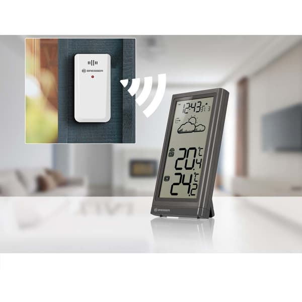Bresser Meteo Temp Vejrcentral Hvid,Sort One Size / EU Plug
