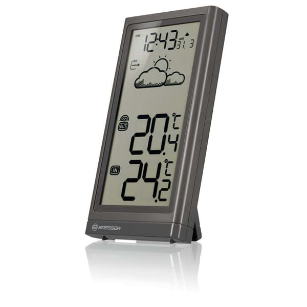 Bresser Meteo Temp Vejrcentral Hvid,Sort One Size / EU Plug