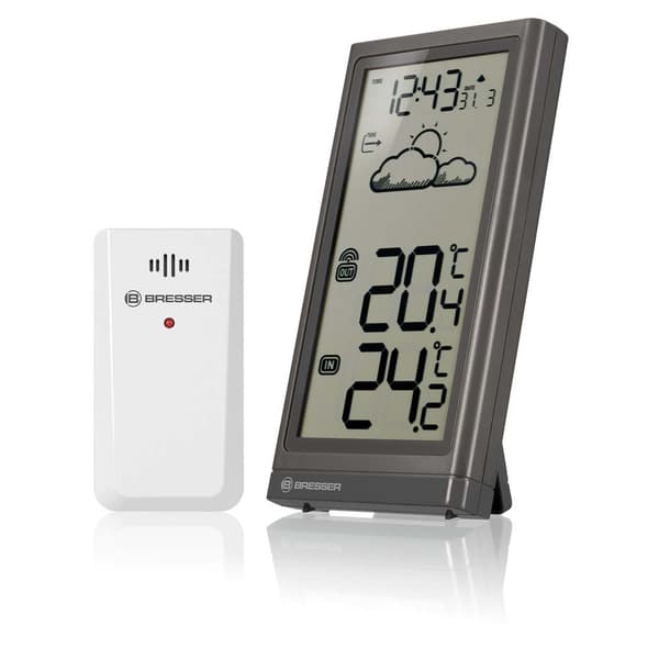 Bresser Meteo Temp Vejrcentral Hvid,Sort One Size / EU Plug