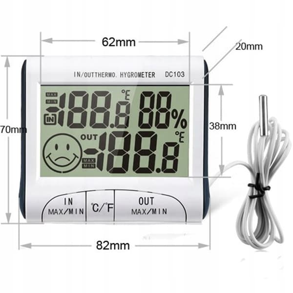 VEJRSTATION VEJRTERMOMETER HYGROMETER + PROBE