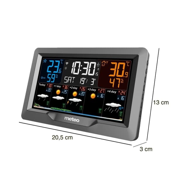 Meteo SP101 Vejrstation med WiFi, 5-dages prognose & UV-indeks for vejrentusiaster