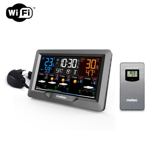Meteo SP101 Vejrstation med WiFi, 5-dages prognose & UV-indeks for vejrentusiaster