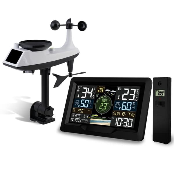 Vejrstation med vind- og regnsensor BD-914 sort