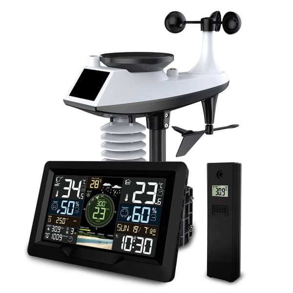 Vejrstation med vind- og regnsensor BD-914 sort