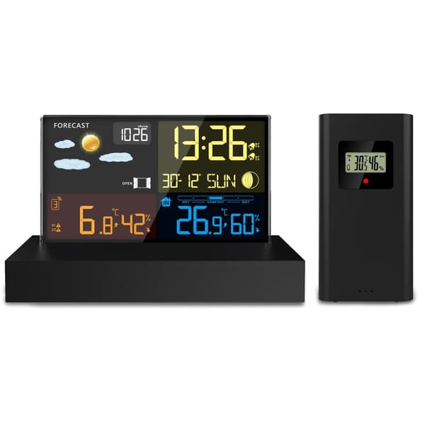 Vejrstation med display BD-912 sort
