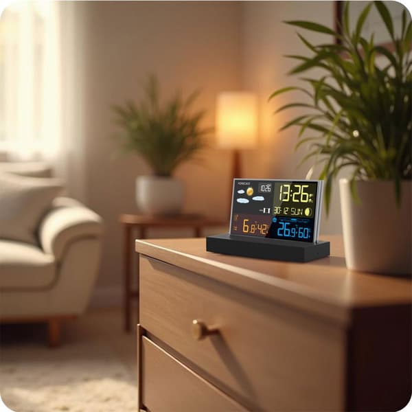 Vejrstation med display BD-912 sort