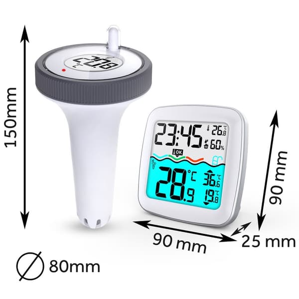 Vejrstation med poolsensor BD-913 hvid