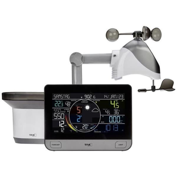 Ansluten väderstation - TFA DOSTMANN - VIEW PRO 35.8003.01 - 12 till 24 timmars prognoser - Termometer - Kontor