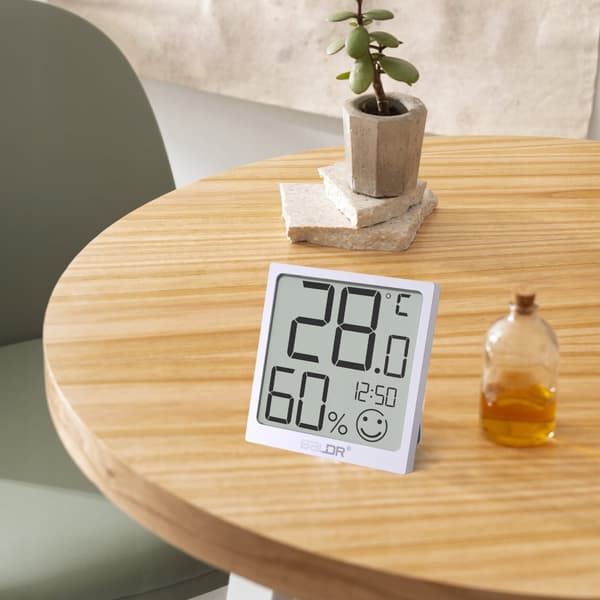 BALDR B0552 Vejrstation Hygrometer Termometer Ur Comfort Level LCD