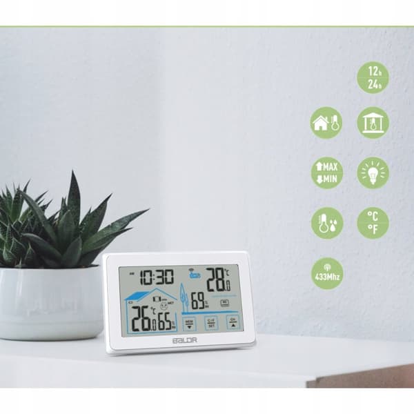 BALDR B0340 Vejrstation Comfort Indicator Touch Panel