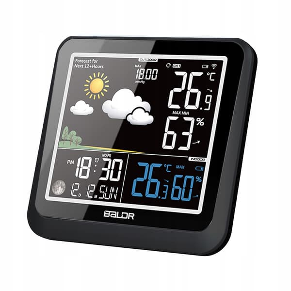BALDR B0336 Trådløs Vejrstation Barometer Termometer Månefase
