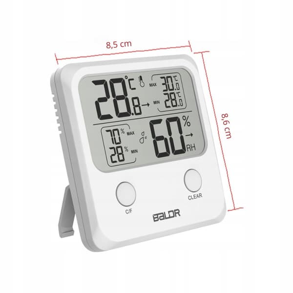 BALDR B0335 Vejrstation Hygrometer Termometer LCD