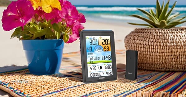 VEJRSTATION BALDR TRÅDLØS BAROMETERTERMOMETER LCD-FARVE