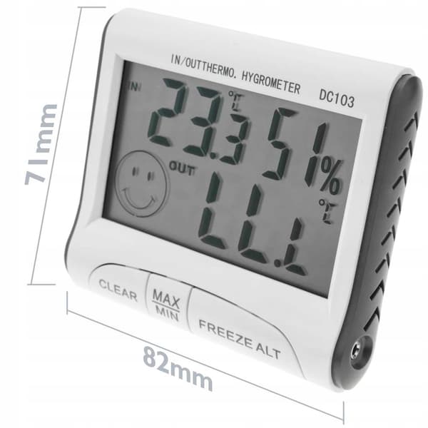 Vejrstation - hygrometer med ekstern sensor