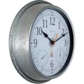 Miniatyrbild 3 av 4: NeXtime Utomhus Väderstation Klocka - Metall Ø40,5CM - Galvaniserad Tulip Färg