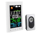 Miniatyrbild 1 av 4: Färgskärm väderdisplay trådlös väderklocka inomhus och utomhus temperatur och luftfuktighet klocka elektronisk väckarklocka