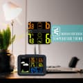 Miniatyrbild 4 av 4: Meteorologisk väderprognos radiovågskalender inomhus och utomhustemperatur hygrometer väckarklocka