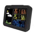 Miniatyrbild 2 av 4: Meteorologisk väderprognos radiovågskalender inomhus och utomhustemperatur hygrometer väckarklocka