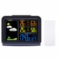 Miniatyrbild 1 av 4: Meteorologisk väderprognos radiovågskalender inomhus och utomhustemperatur hygrometer väckarklocka
