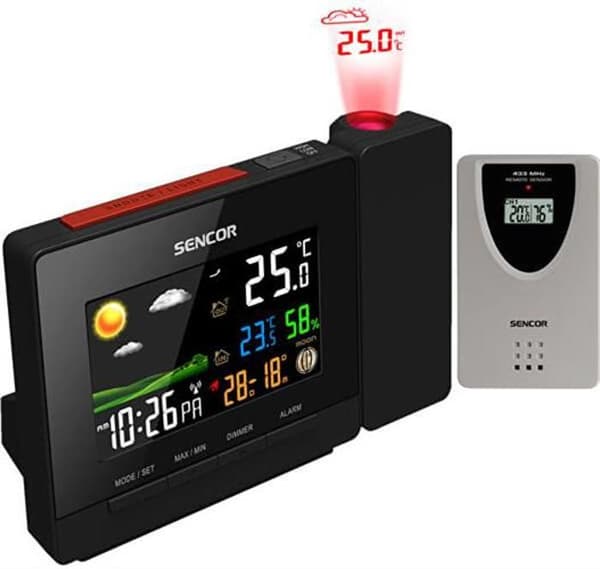 Väderstation med projektion och trådlös sensor SWS 5400.