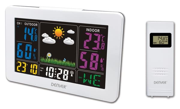 Denver WS-540WHITE digital vejrstation Hvid AC/Batteri