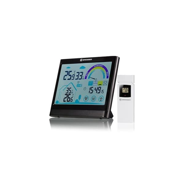 Bresser termohygrometer VentAir väderstation med pekskärm och ventilationsrekommendation
