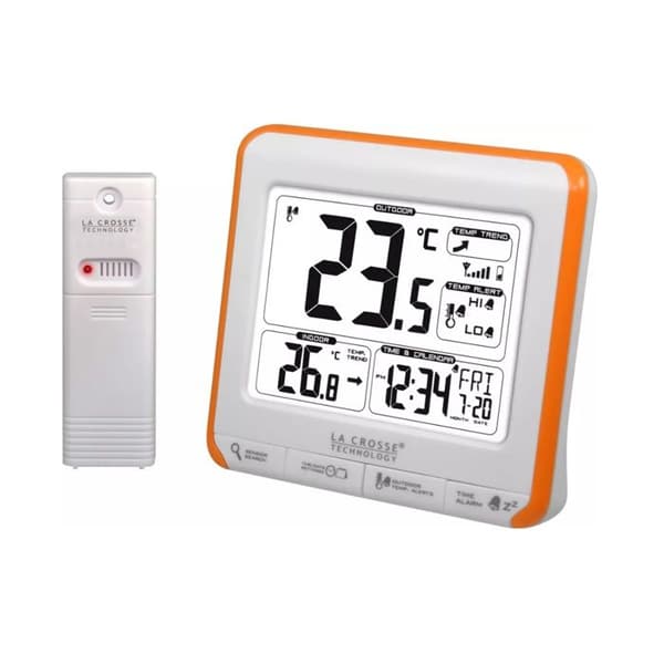 Station La Crosse Technology WS6811WHI-ORA med temperaturer och larm Vit och Orange