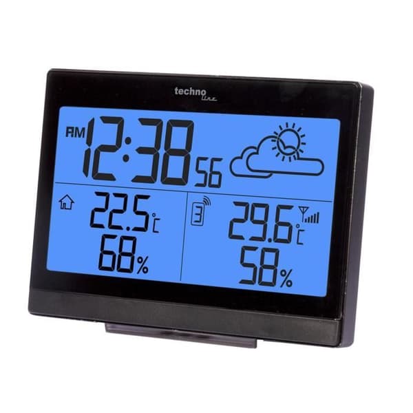 Klocka med väderdisplay och alarm