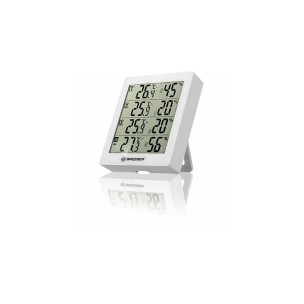 Väderstation - Bresser - Tmeo Hygro Quadro - 4 sonder - Temperatur och luftfuktighet - LCD-skärm