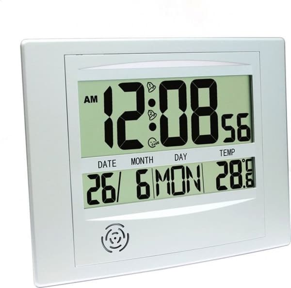 Vader station - Platinet barometer - PZACH104 - Vit station väderväckarklocka vit (44377)