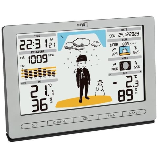 Väderstation - TFA DOSTMANN - METEO JACK 35.1097.54 - 12 till 24 timmars prognos - Inomhus - Termometer
