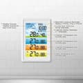 Miniatyrbild 5 av 8: multifunktionell trådlös väderstation med 3 sensorer, digital termometer och hygrometer med färgskärm