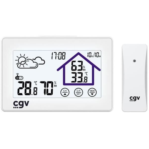 Langaton sääasema - CGV - MY METEO-1BM - Kosketusohjaus - Kello ja kalenteri - Helppokäyttöinen