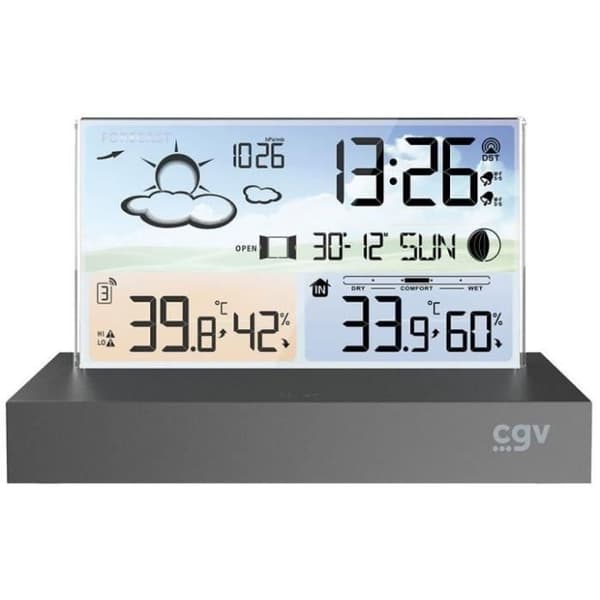 Vejrstation - CGV - 19004 - METEOFLEX - Trådløs - fladskærm