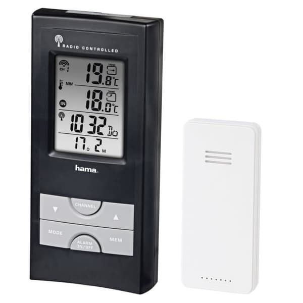 Elektronisk väderstation "EWS-165", svart