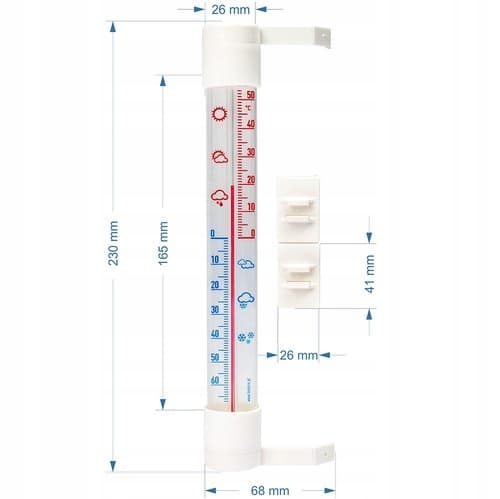 Självhäftande utomhusfönstertermometer