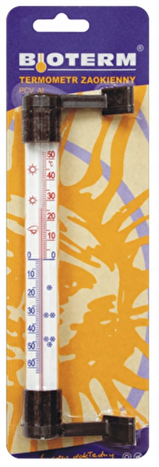 Bioterm ulkolämpömittari, itseliimautuva, ruskea, 18,1 cm