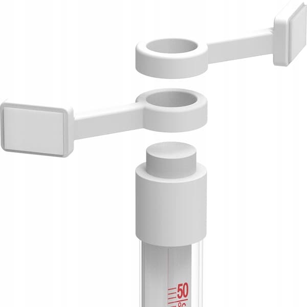 Selvklæbende udendørstermometer hvid 22 cm