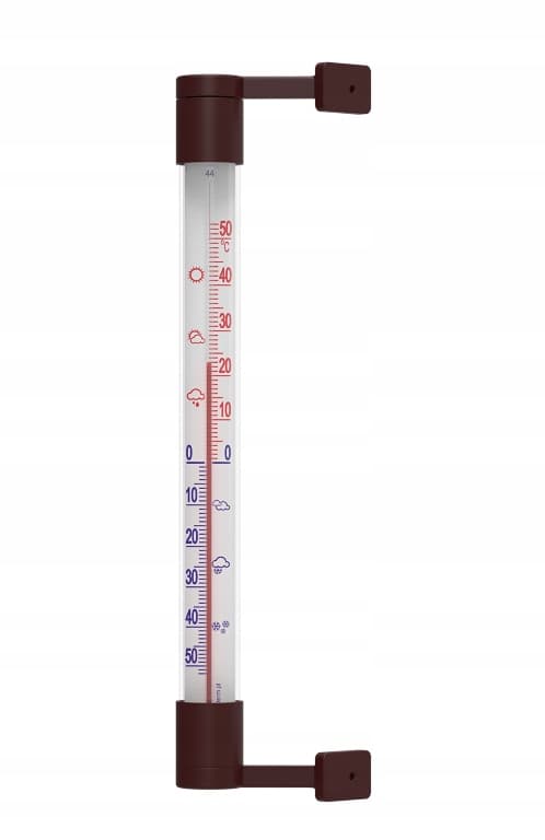 Utvändig termometer självhäftande brun 22 cm