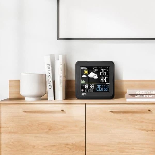 Trådløs vejrstation - CGV - MY METEO-1NC - Farveskærm - Touch-betjening - Ur og kalender