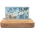 Miniatyrbild 1 av 6: Väderstations väckarklocka - THOMSON - Lätt trä - Temperaturdisplay, Hygrometri, Dubbelt larm, USB-C, Trådlös sond