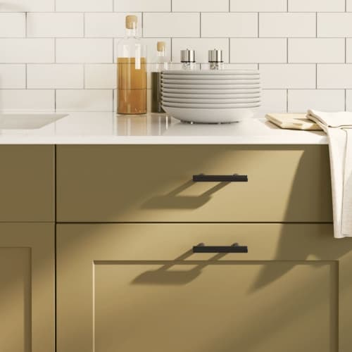 Skåphandtag 20 st svart 64 mm rostfritt stål