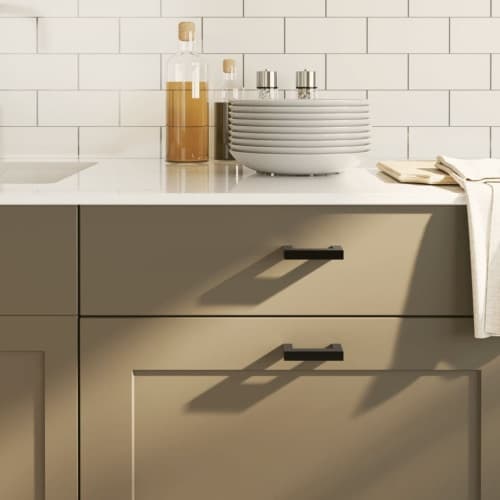 Skåphandtag 20 st svart 64 mm rostfritt stål