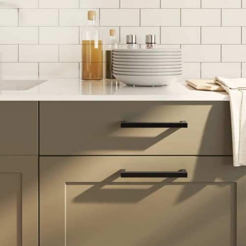 Skåphandtag 20 st svart 160 mm rostfritt stål