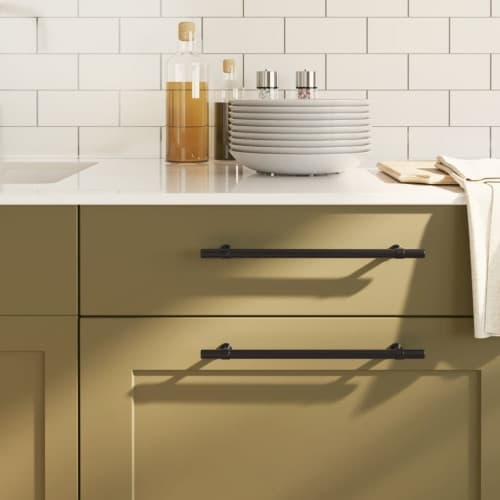 Skåphandtag 20 st svart 224 mm rostfritt stål
