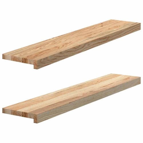 Fönsterbänkar 2 st obehandlad 100x20x2 cm massiv ek