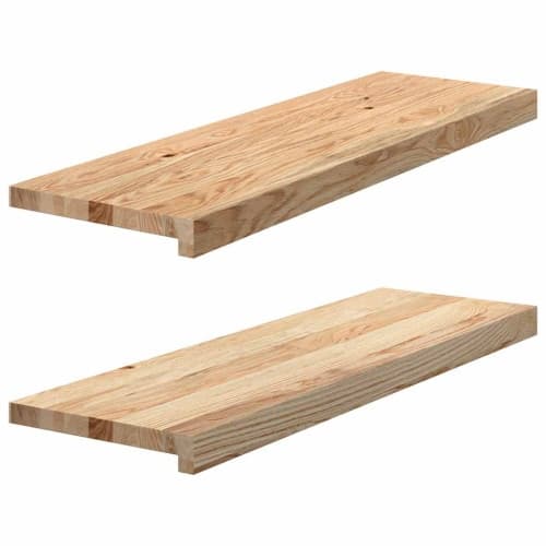 Fönsterbänkar 2 st obehandlad 80x25x2 cm massiv ek
