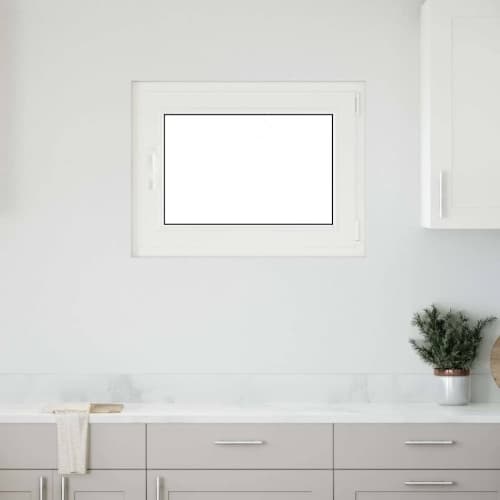 Källarfönster "RISOR" 80x50 cm Tilt- och vridfönster DIN höger vit
