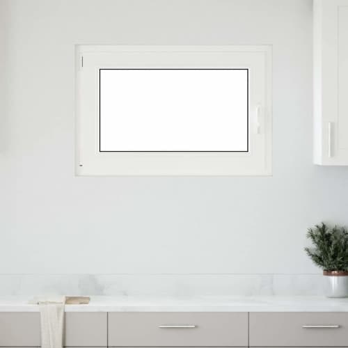 Källarfönster "RISOR" 90x50 cm Tilt- och vridfönster DIN vänster vit