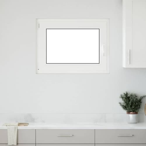 Källarfönster "RISOR" 80x70 cm Tilt- och vridfönster DIN vänster vit